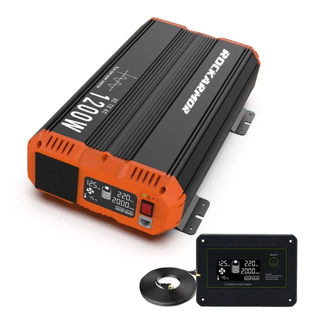 1200W Pure Sine Wave Inverter | Rockarmor | 12V DC TO AC