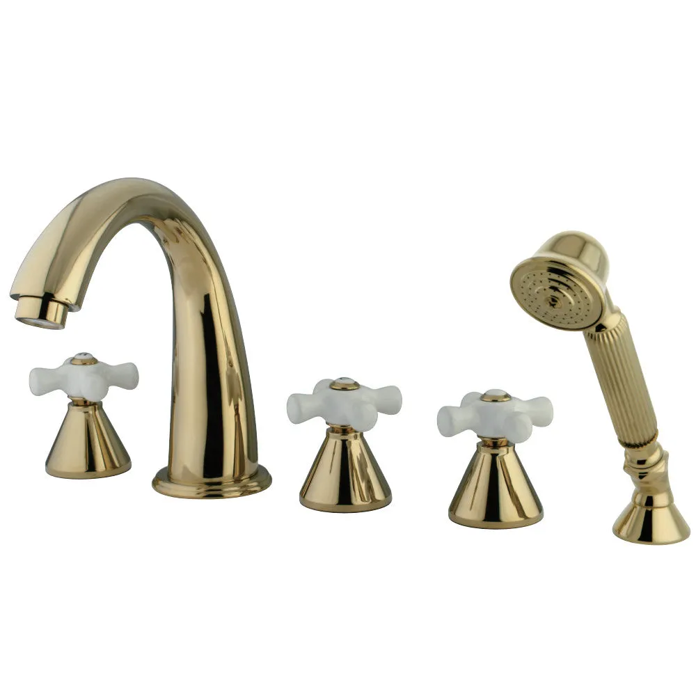 5-Piece Roman Tub Faucet with Hand Shower