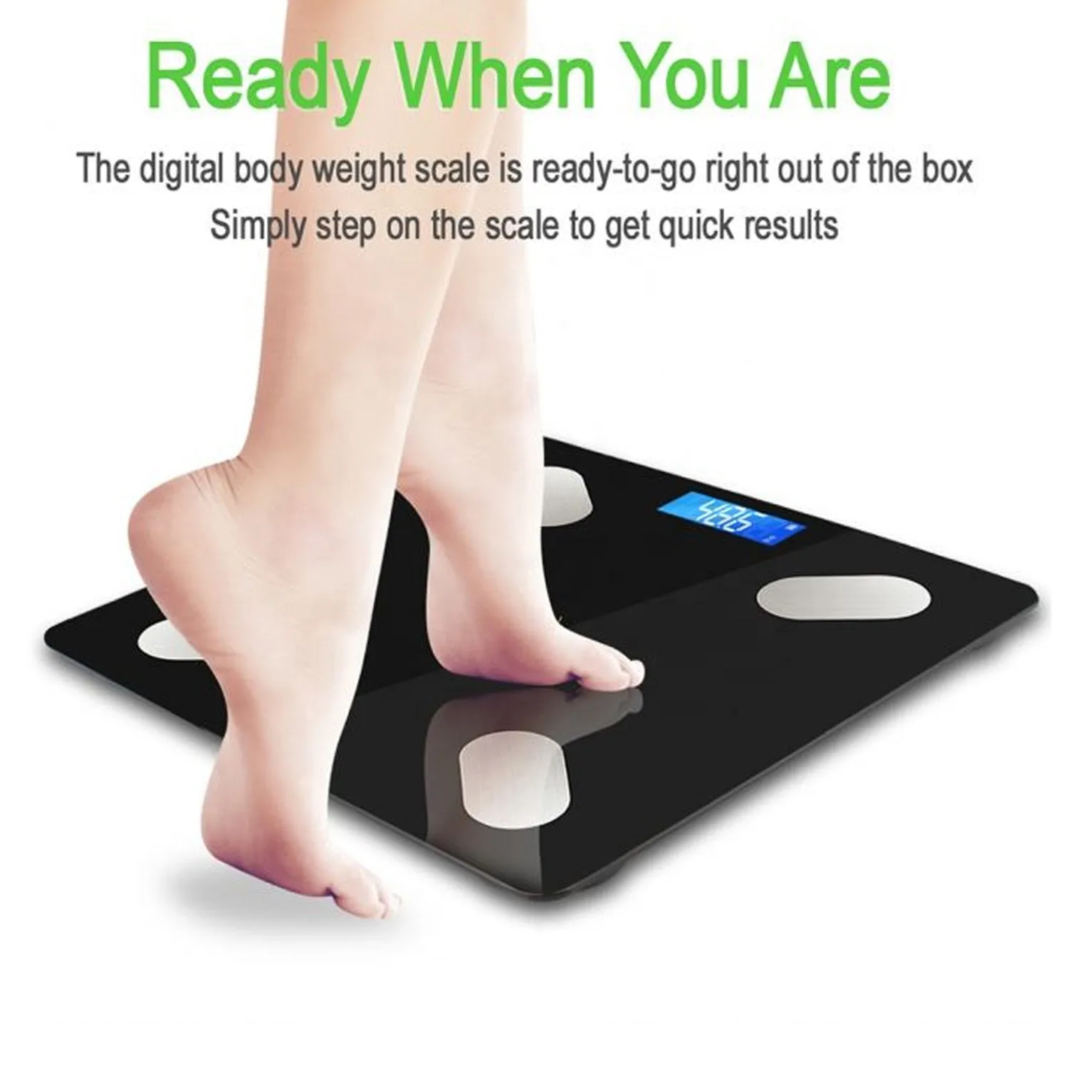 6327 Bluetooth Body Fat Scale Digital Smart Body Weight Scale iOS and Android App to Manage Body Weight, Body Fat, Water, Muscle Mass, BMI, BMR, Bone Mass and Visceral Fat with BMI Scale