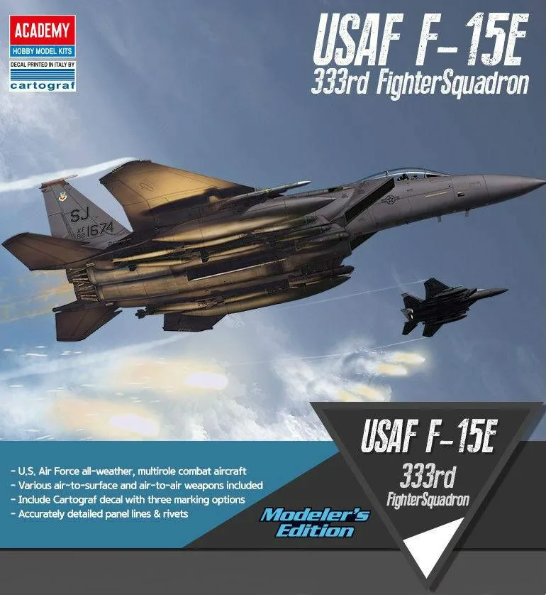 Academy Aircraft 1/72 F15E 333rd FS USAF Fighter Kit