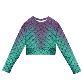 Aqua Fairy Recycled Cropped Rash Guard