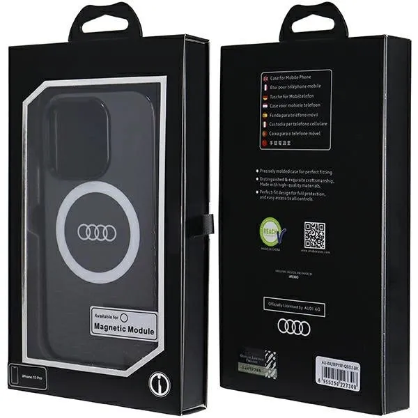 Audi IML Big Logo Hard Case with MagSafe for iPhone 15 Pro 6.1" Black - AU-IMLMIP15P-Q5/D2-BK