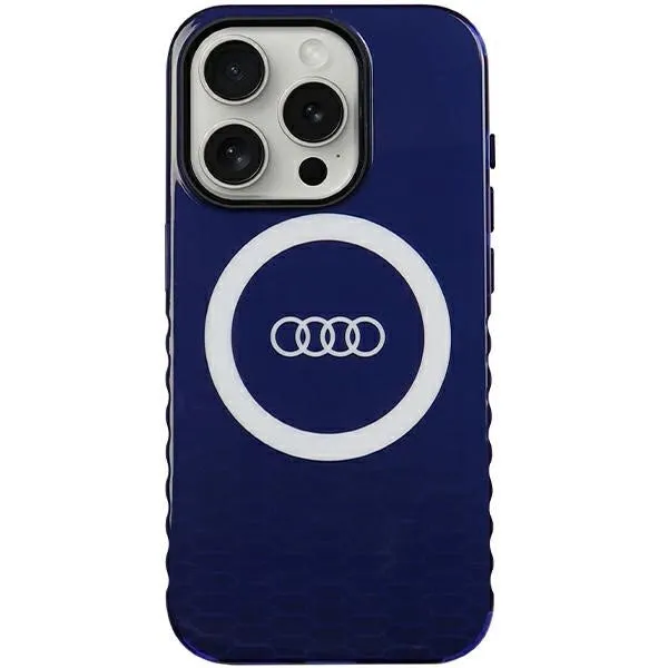 Audi IML Big Logo Hard Case with MagSafe for iPhone 15 Pro 6.1" Blue - AU-IMLMIP15P-Q5/D2-BE