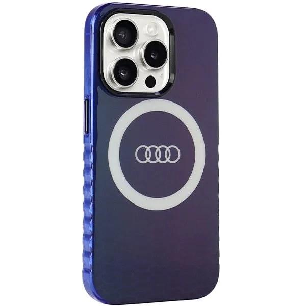 Audi IML Big Logo Hard Case with MagSafe for iPhone 15 Pro 6.1" Blue - AU-IMLMIP15P-Q5/D2-BE