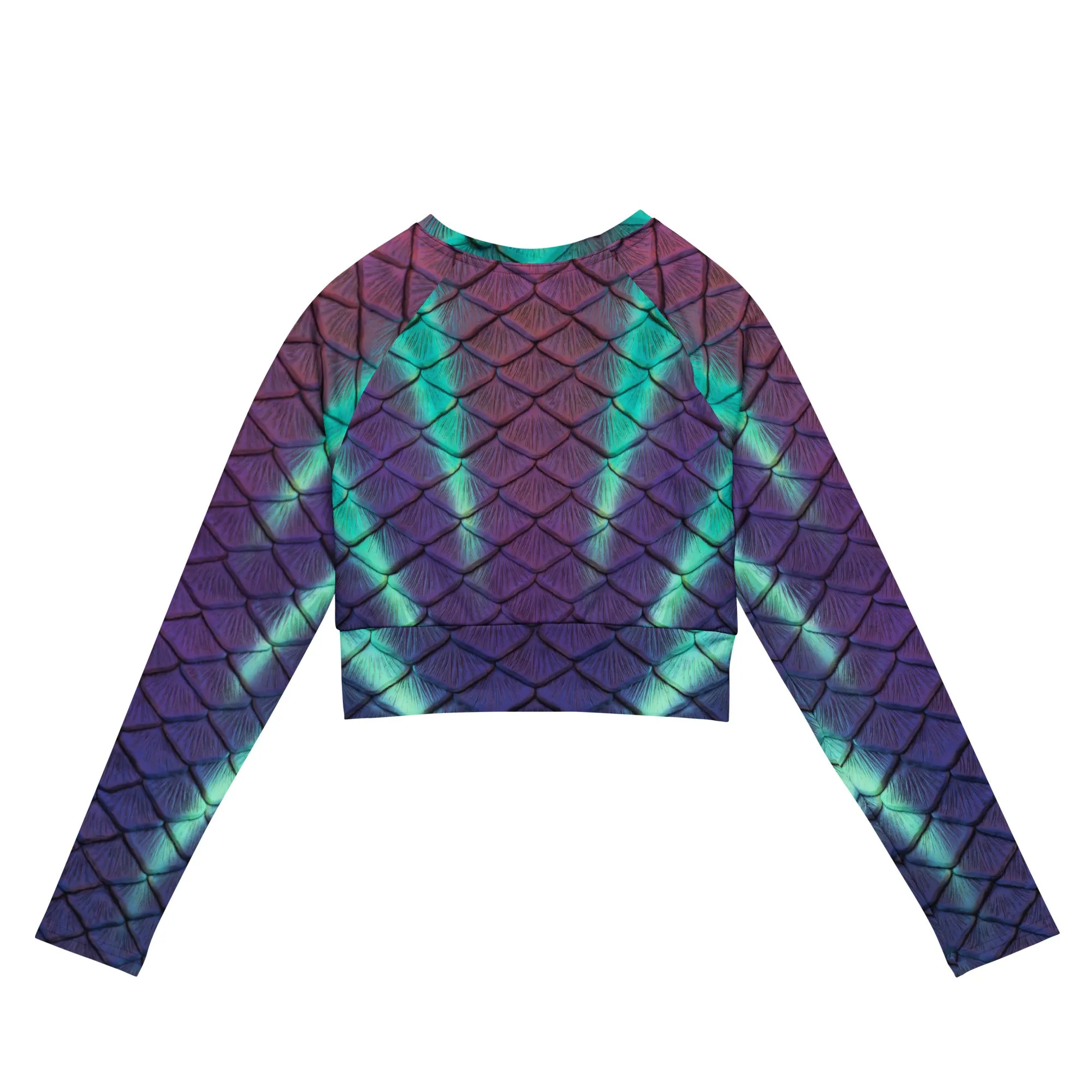 Aurora Borealis Recycled Cropped Rash Guard