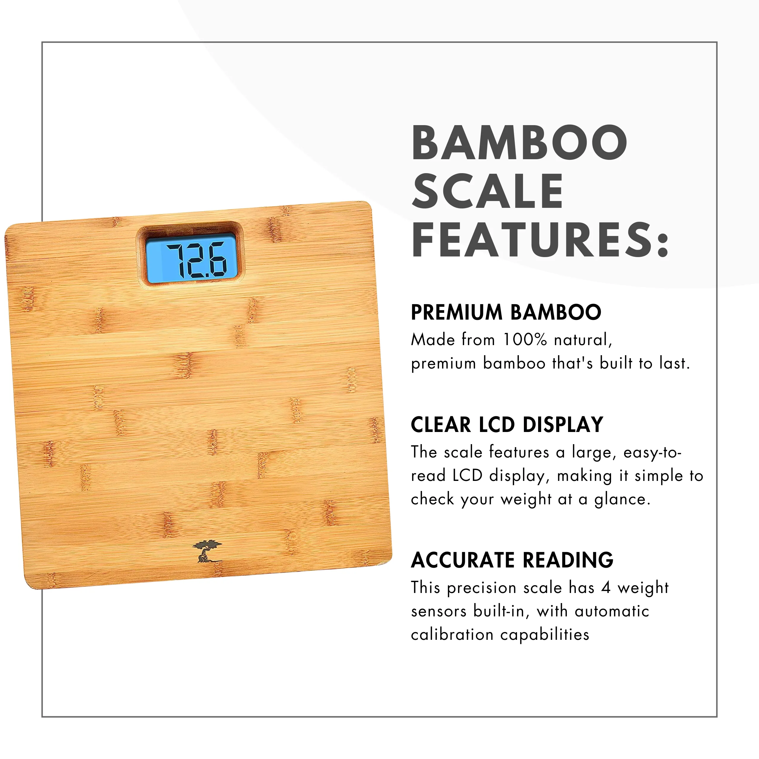 Bamboo Bathroom Scale