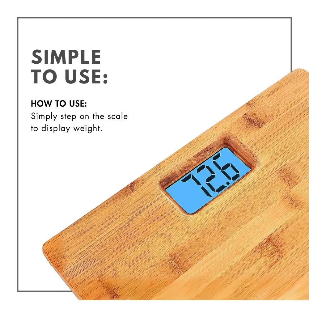 Bamboo Bathroom Scale