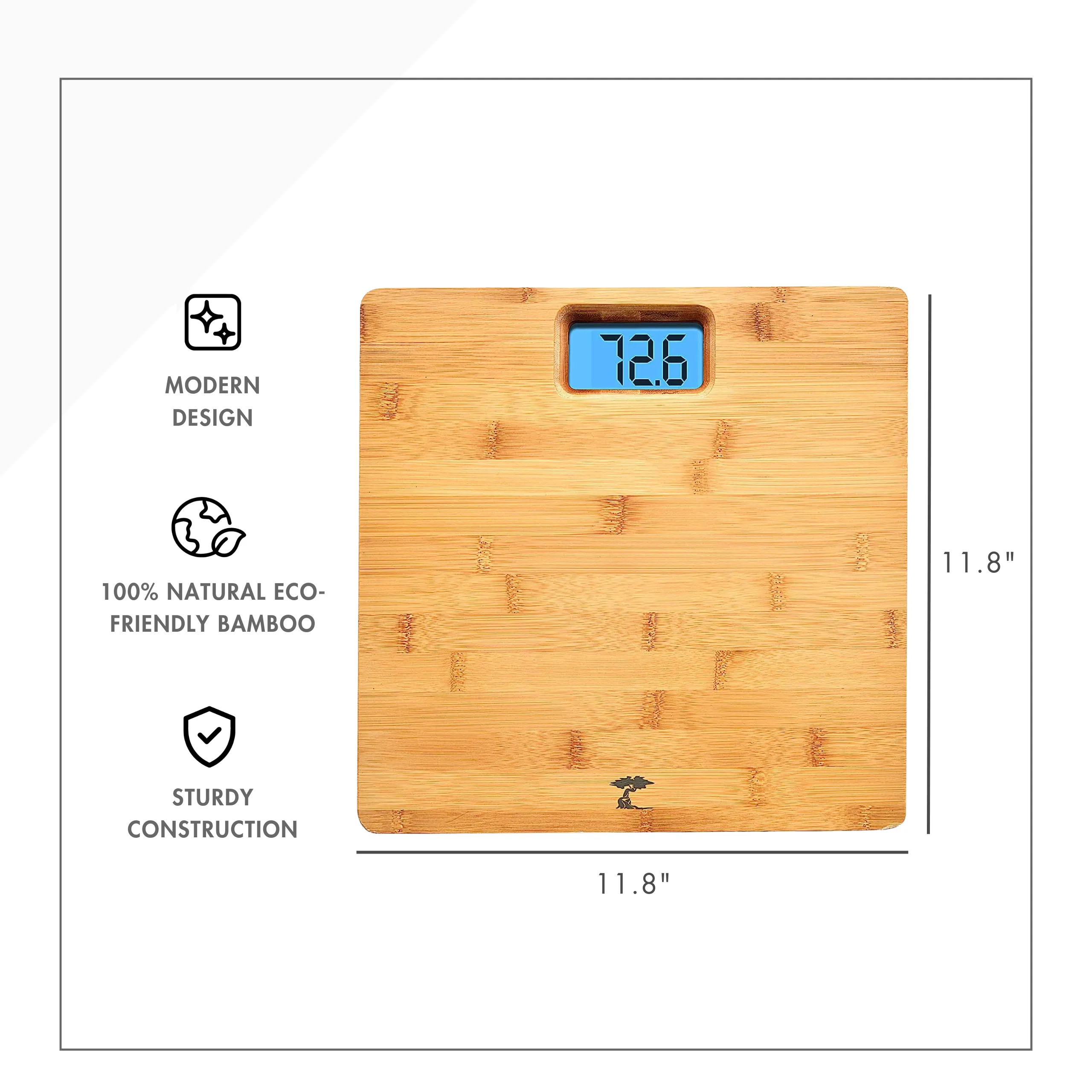 Bamboo Bathroom Scale