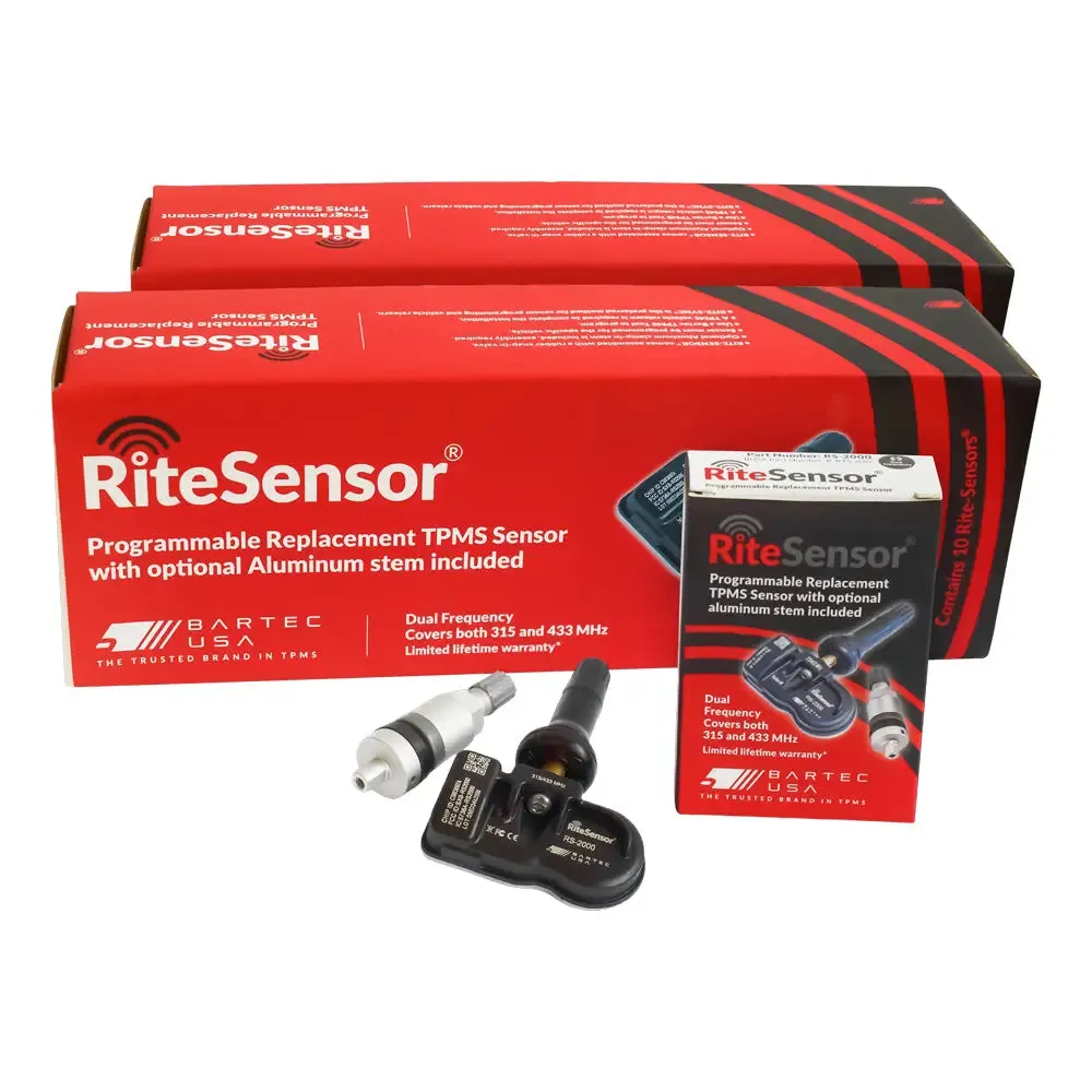 Bartec RS-2000 RITESensors Dual Band TPMS Sensor, Rubber/Metal Stems (315/433Mhz)