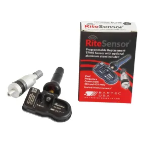 Bartec RS-2000 RITESensors Dual Band TPMS Sensor, Rubber/Metal Stems (315/433Mhz)