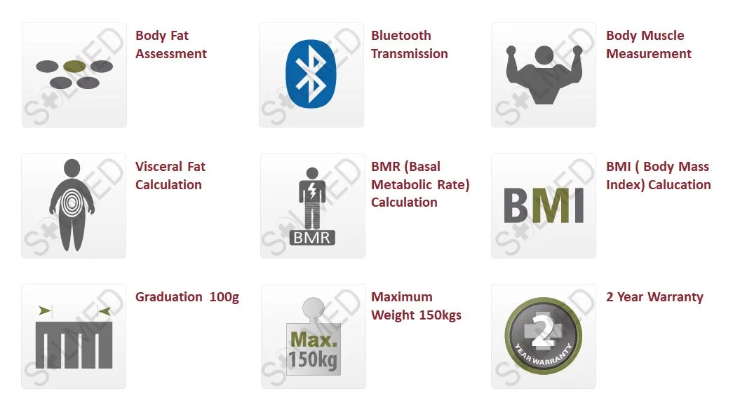 Body Fat Monitor with scale - Bluetooth