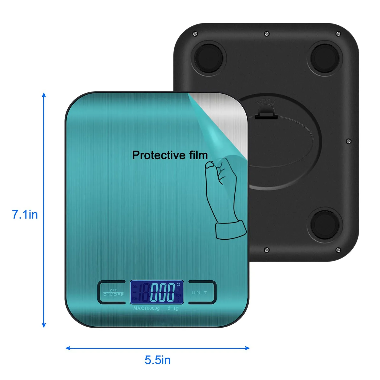 Digital Food Scale 22lb Kitchen Scales Grams and Ounces for Weight Loss Bn-link