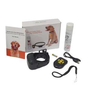 Dog Bark Collar - Automatic   Remote Citronella Rechargeable Mist Spray Training