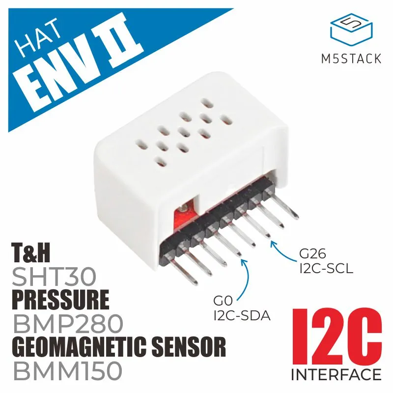 [EOL] M5StickC ENV Hat II (SHT30, BMP280, BMM150)