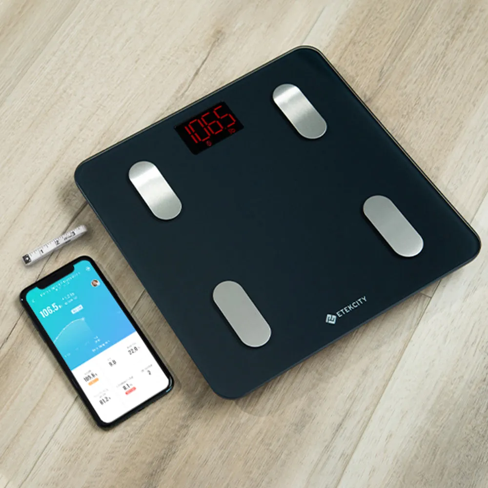 Etekcity Smart WiFi Scale for Body Weight - Black - 2 Pack