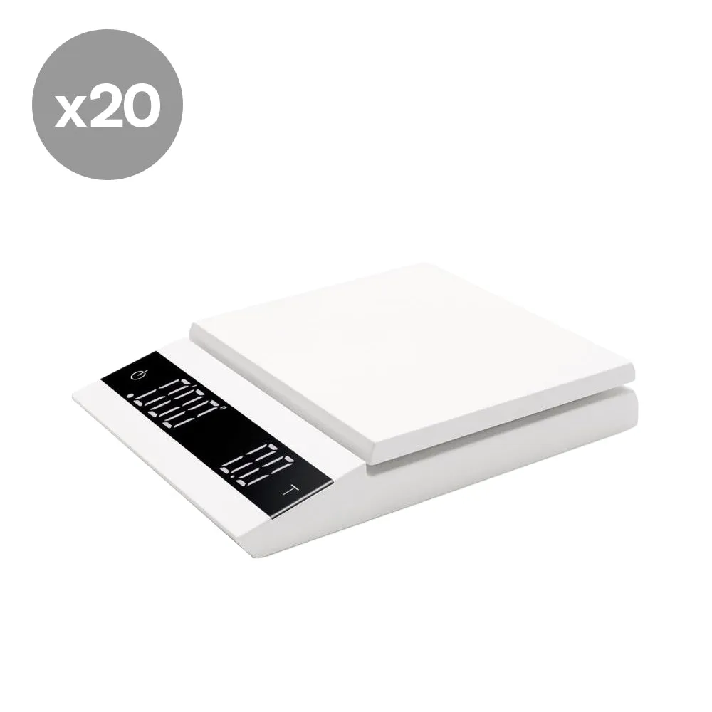 Felicita Parallel Coffee Scale (White) - Bundle of 20