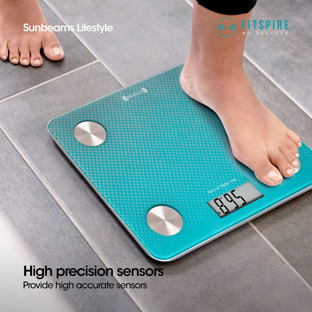 FITSPIRE Digital Weighing Scale Tempered Glass