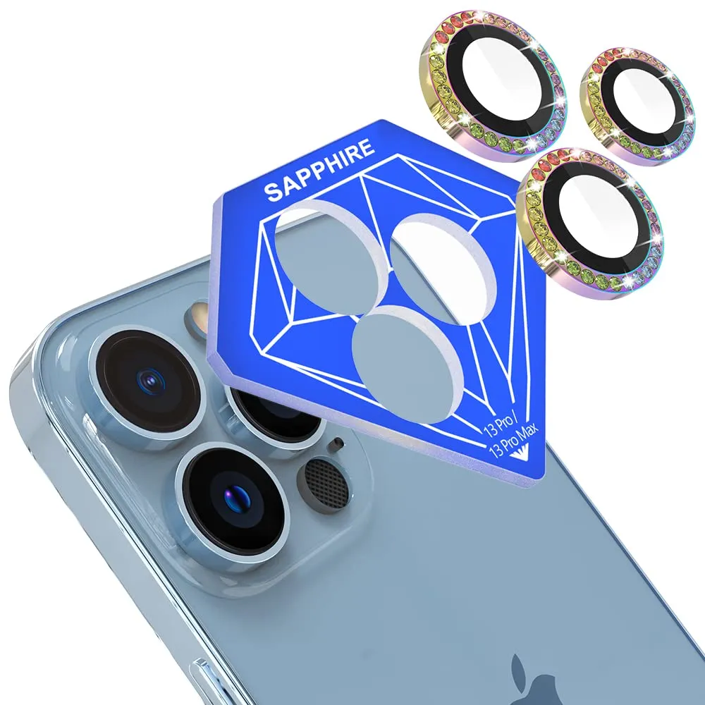 KINGXBAR Sapphire Tempered Glass Film Camera Lens Protector with Auto-alignment Kit