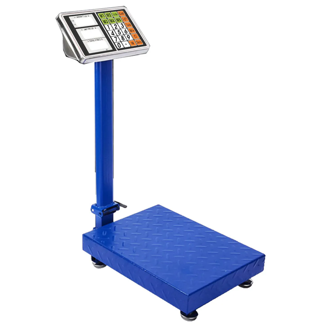 SOGA 300kg Electronic Digital Platform Scale Computing Shop Postal Scale Blue