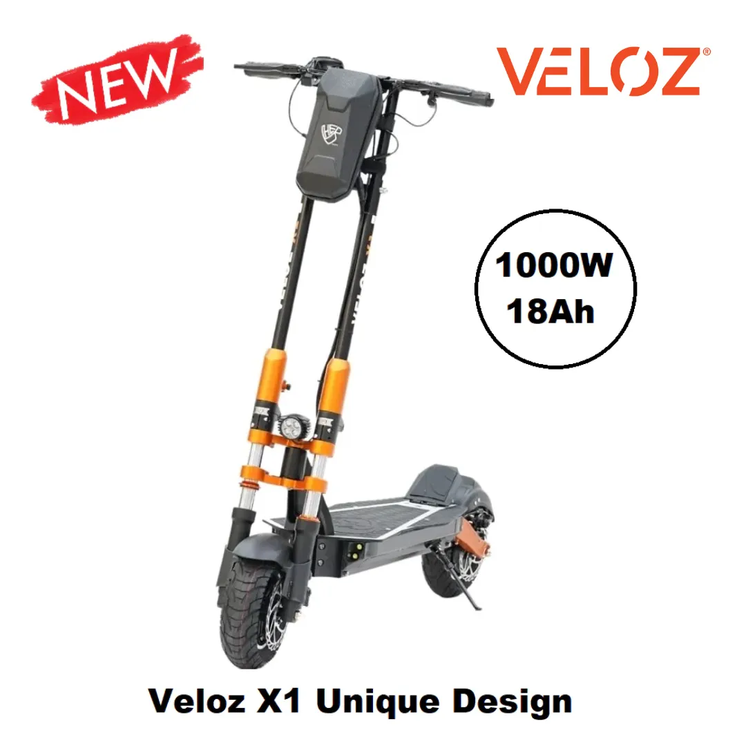 VELOZ X1 Electric Scooter DUAL FORK 1400W 50 to 60 Kph 18Ah Battery ALL TERRAIN 6 Months Free Service